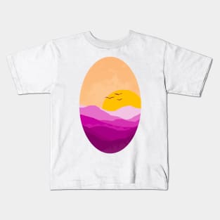 Purple Sunset Kids T-Shirt